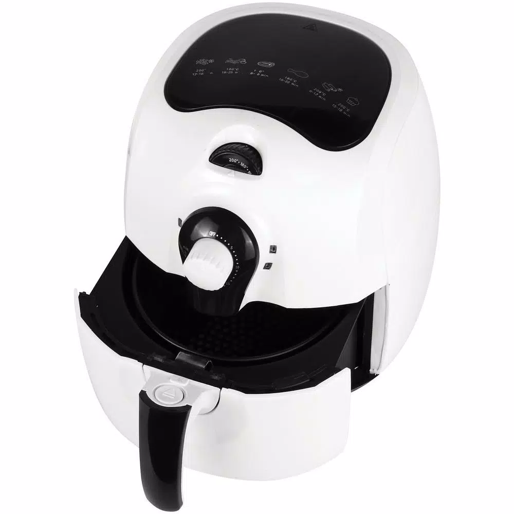 Brentwood 3.7 Qt. White Air Fryer With Timer and Temperature Control Air Fryers Brentwood 3.7 Qt. White Air Fryer With Timer And Temperature Control -Costway Shop white brentwood air fryers af 350w 4f 1000