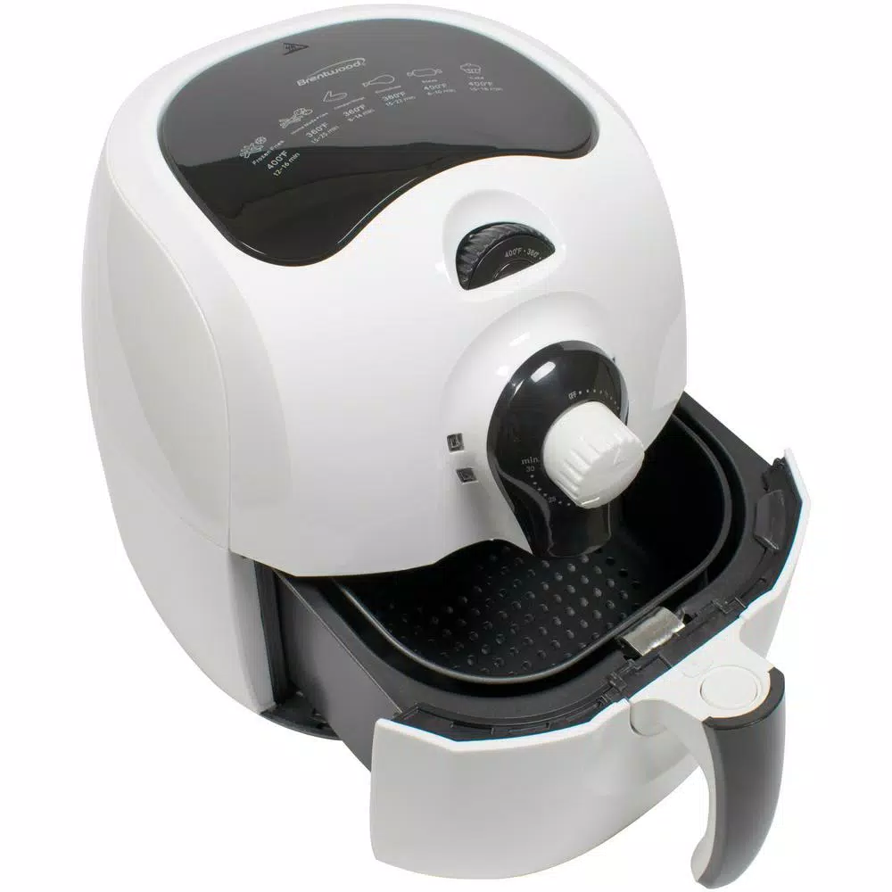Brentwood 3.7 Qt. White Air Fryer With Timer and Temperature Control Air Fryers Brentwood 3.7 Qt. White Air Fryer With Timer And Temperature Control -Costway Shop white brentwood air fryers af 350w c3 1000