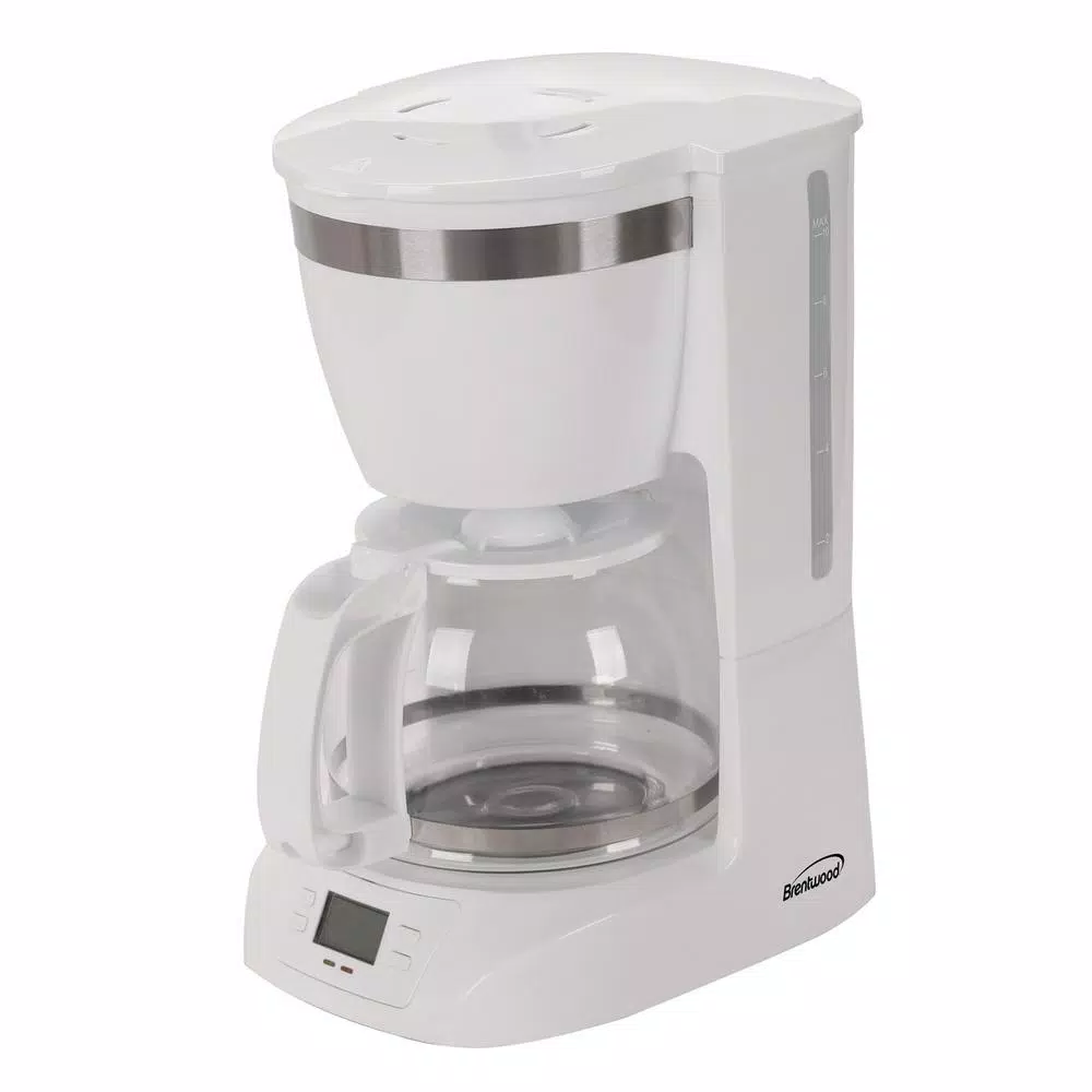 Brentwood Appliances 10-Cup White Digital Coffee Maker Coffee Makers Brentwood Appliances 10-Cup White Digital Coffee Maker -Costway Shop white brentwood appliances drip coffee makers ts 219w 64 1000