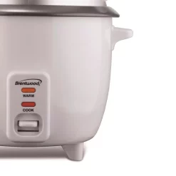 Cookers Brentwood Appliances 5-Cup White Rice Cooker With Food Steamer -Costway Shop white brentwood appliances rice cookers ts 600s 40 1000