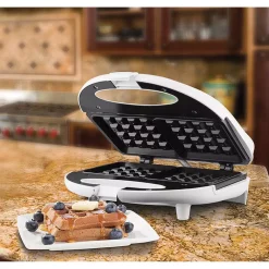 Electric Skillets & Indoor Grills Brentwood Appliances 750 W Dual Waffle White Nonstick Waffle Maker -Costway Shop white brentwood appliances waffle makers ts 242 31 1000