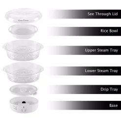 Cookers Classic Cuisine 6.3 Qt. White Rice Cooker With Built-In Timer And Locking Lid -Costway Shop white classic cuisine rice cookers m030212 4f 1000