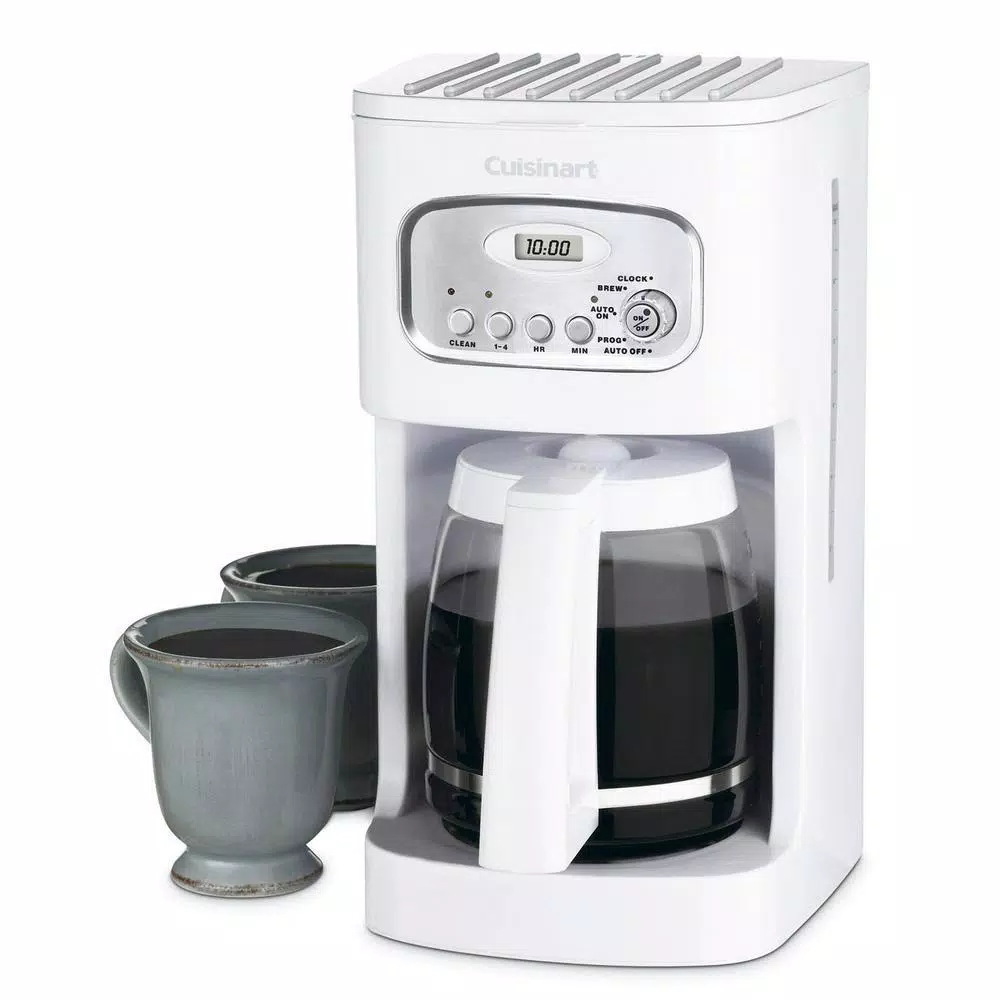 Cuisinart 12-Cup White Drip Coffee Maker with Carafe Coffee Makers Cuisinart 12-Cup White Drip Coffee Maker With Carafe -Costway Shop white cuisinart coffee makers dcc 1100p1 76 1000