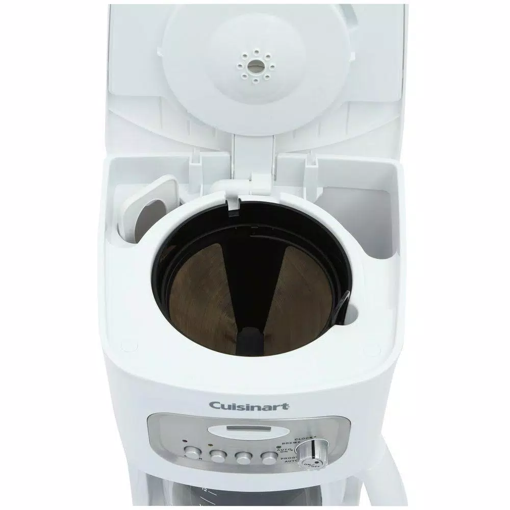 Cuisinart 12-Cup White Drip Coffee Maker with Carafe Coffee Makers Cuisinart 12-Cup White Drip Coffee Maker With Carafe -Costway Shop white cuisinart coffee makers dcc 1100p1 fa 1000