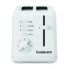 Toasters Cuisinart Compact 2-Slice White Wide Slot Toaster With Crumb Tray -Costway Shop white cuisinart pop up toasters cpt 122 64 1000