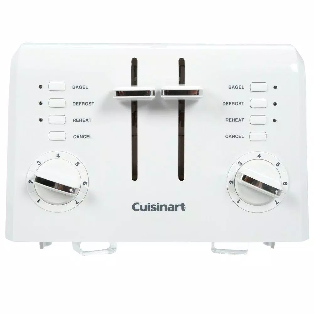 Cuisinart Compact 4-Slice White Wide Slot Toaster with Crumb Tray Toasters Cuisinart Compact 4-Slice White Wide Slot Toaster With Crumb Tray -Costway Shop white cuisinart pop up toasters cpt 142 1f 1000