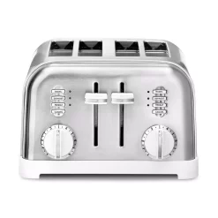 Toasters Cuisinart Classic Series 4-Slice White Wide Slot Toaster With Crumb Tray