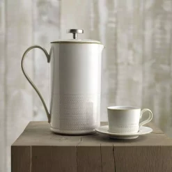 Coffee Makers Denby Natural Canvas Textured French Press -Costway Shop white denby french presses cnv 095 31 1000