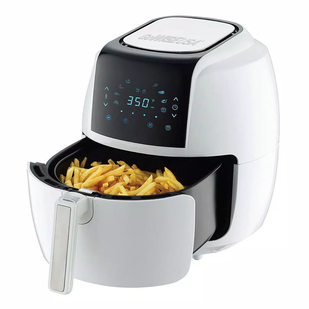 GoWISE USA 8-in-1 5.8 Qt. Touch Screen White Air Fryer with Recipe Book Air Fryers GoWISE USA 8-in-1 5.8 Qt. Touch Screen White Air Fryer With Recipe Book -Costway Shop white gowise usa air fryers gw22735 4f 1000