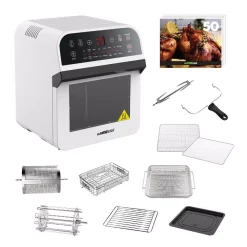 Toasters GoWISE USA 1600 W White Rotisserie Oven And 12.7 Qt. Electric Air Fryer