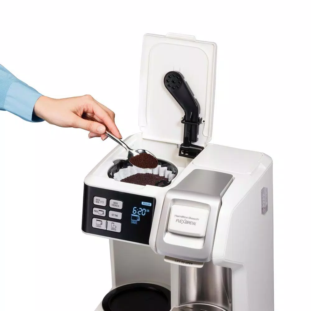 Coffee Makers Hamilton Beach 12-Cup White FlexBrew 2-Way Coffee Maker 10 Coffee Makers Hamilton Beach 12-Cup White FlexBrew 2-Way Coffee Maker - Image 8