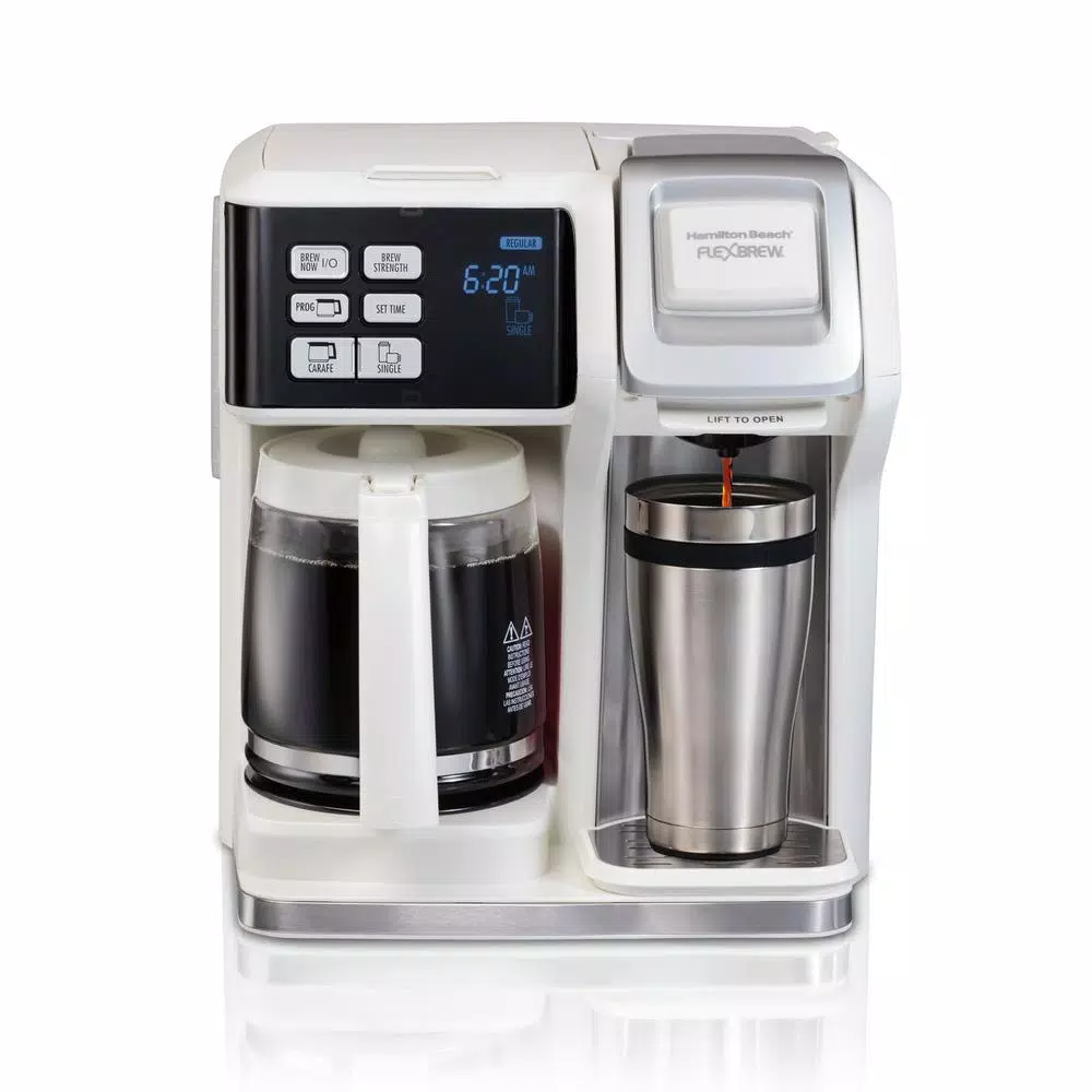 Coffee Makers Hamilton Beach 12-Cup White FlexBrew 2-Way Coffee Maker 5 Coffee Makers Hamilton Beach 12-Cup White FlexBrew 2-Way Coffee Maker - Image 3