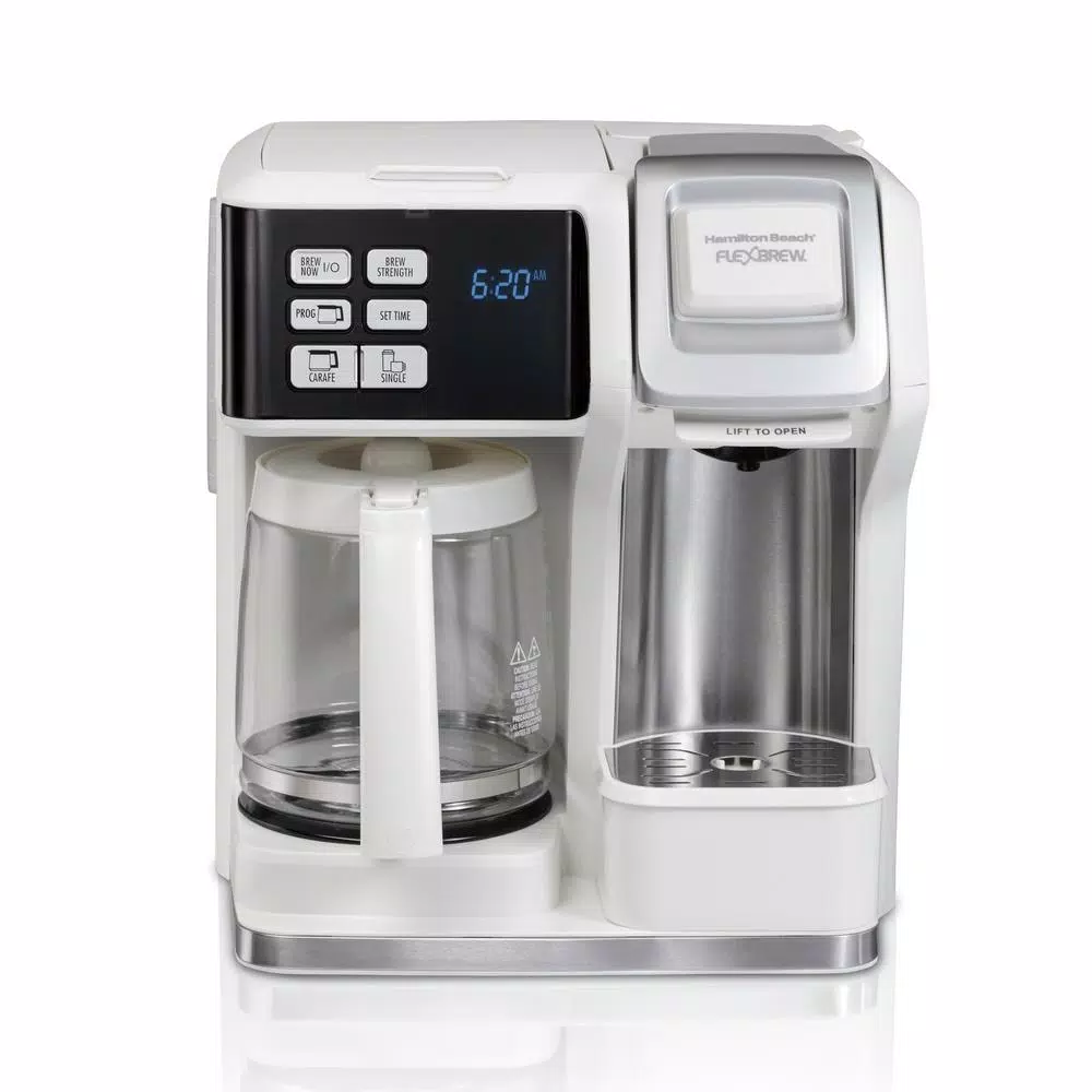 Coffee Makers Hamilton Beach 12-Cup White FlexBrew 2-Way Coffee Maker 3 Coffee Makers Hamilton Beach 12-Cup White FlexBrew 2-Way Coffee Maker