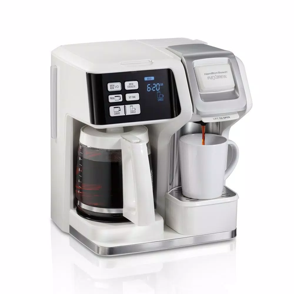 Coffee Makers Hamilton Beach 12-Cup White FlexBrew 2-Way Coffee Maker 4 Coffee Makers Hamilton Beach 12-Cup White FlexBrew 2-Way Coffee Maker - Image 2