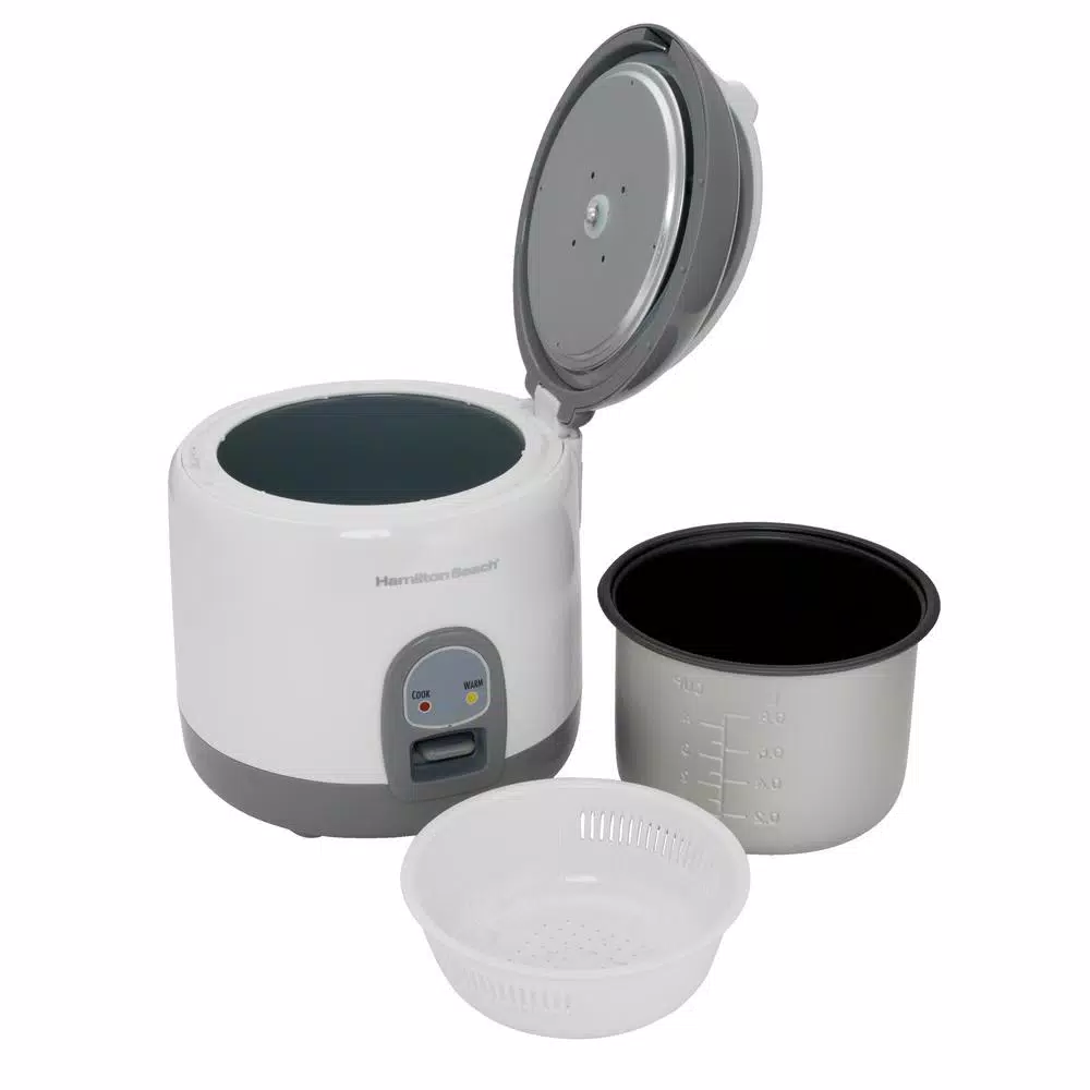 Hamilton Beach 8-Cup White Rice Cooker and Warmer with Non-Stick Cooking Pot, Rice Paddle and Measuring Cup Cookers Hamilton Beach 8-Cup White Rice Cooker And Warmer With Non-Stick Cooking Pot, Rice Paddle And Measuring Cup -Costway Shop white hamilton beach rice cookers 37508 44 1000