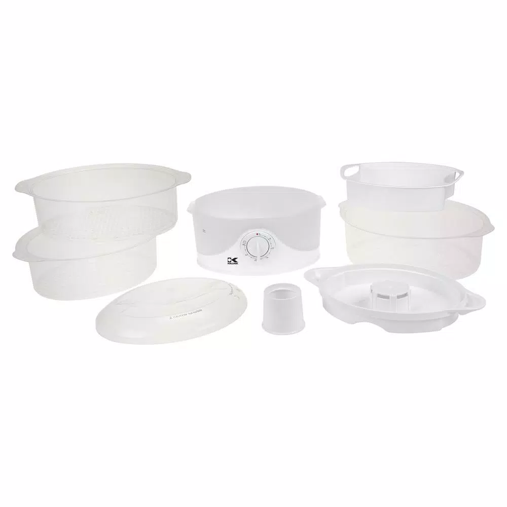KALORIK 9.5 Qt. White Food Steamer and Rice Cooker with Built-In Timer Cookers KALORIK 9.5 Qt. White Food Steamer And Rice Cooker With Built-In Timer -Costway Shop white kalorik rice cookers dg 33761 c3 1000