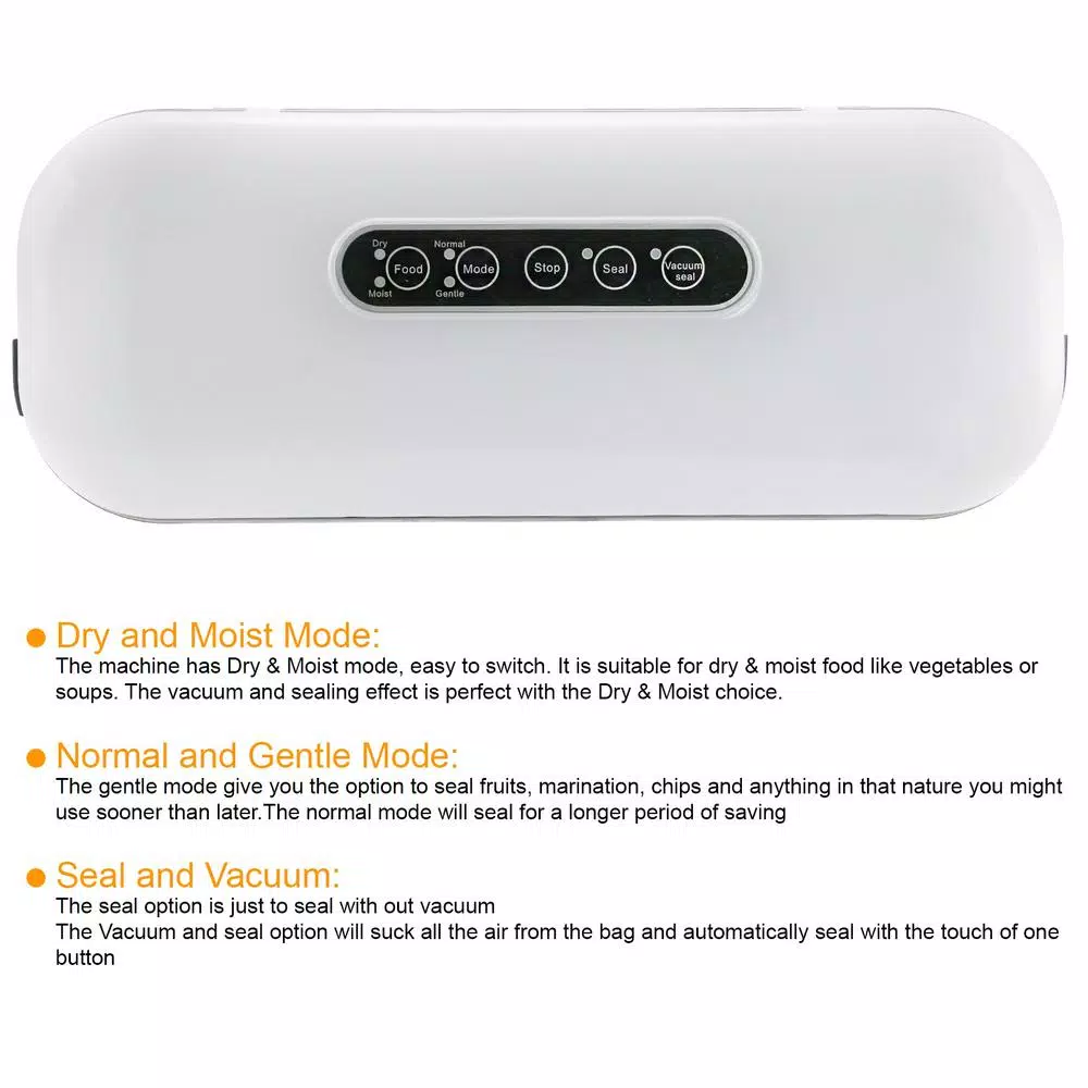 Food Processing MegaChef White Food Vacuum Sealer 5 Food Processing MegaChef White Food Vacuum Sealer - Image 3
