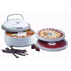 Food Processing Nesco Snackmaster Pro 5-Tray White Food Dehydrator With Temperature Control -Costway Shop white nesco dehydrators fd 75pr 1d 1000