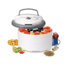 Food Processing Nesco Snackmaster Pro 5-Tray White Food Dehydrator With Temperature Control -Costway Shop white nesco dehydrators fd 75pr 76 1000