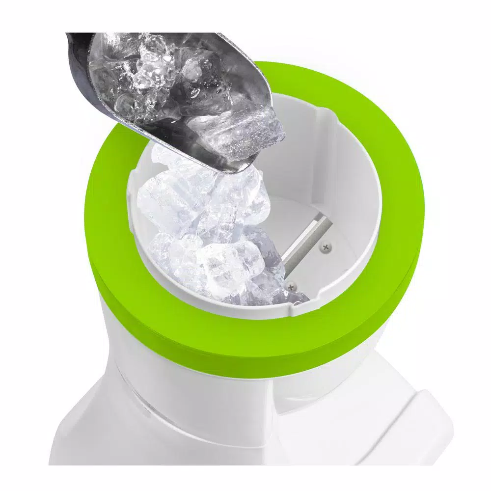 Dessert Makers Nostalgia 50 W 8 Oz. White Snow Cone Maker With Stainless Steel Blades 5 Dessert Makers Nostalgia 50 W 8 Oz. White Snow Cone Maker With Stainless Steel Blades - Image 3