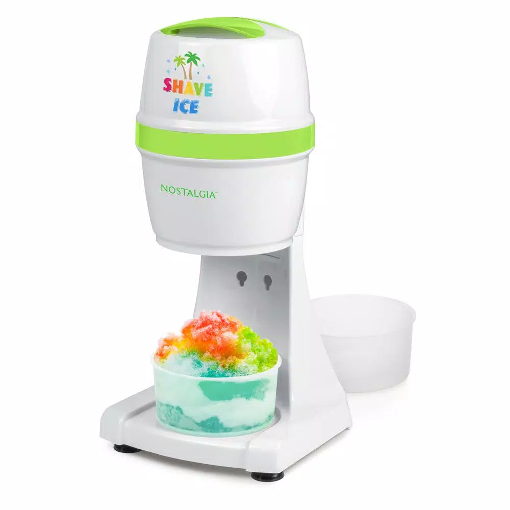Dessert Makers Nostalgia 50 W 8 Oz. White Snow Cone Maker With Stainless Steel Blades 4 Dessert Makers Nostalgia 50 W 8 Oz. White Snow Cone Maker With Stainless Steel Blades - Image 2