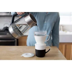 Coffee Makers OXO Good Grips 1.5-Cup White Pour-Over Coffee Maker -Costway Shop white oxo drip coffee makers 11180100 31 1000