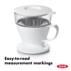 Coffee Makers OXO Good Grips 1.5-Cup White Pour-Over Coffee Maker -Costway Shop white oxo drip coffee makers 11180100 a0 1000