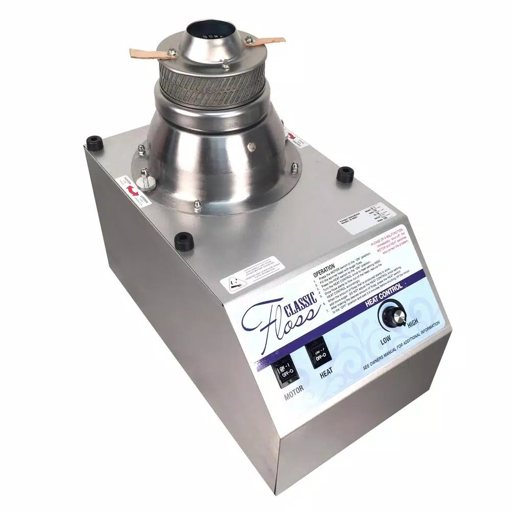 Paragon Classic White Stainless Steel Cotton Candy Machine Dessert Makers Paragon Classic White Stainless Steel Cotton Candy Machine -Costway Shop white powder coat on stainless steel paragon cotton candy machines 7105100 4f 1000