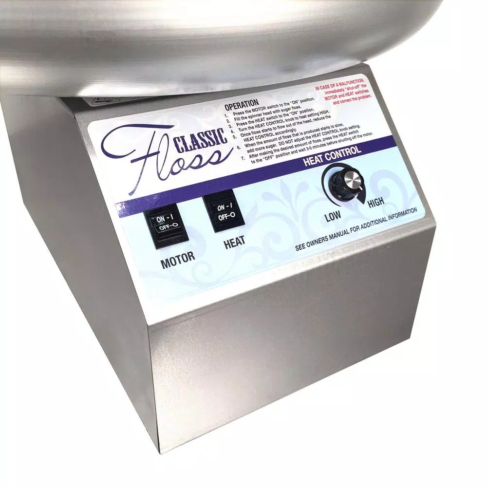 Paragon Classic White Stainless Steel Cotton Candy Machine Dessert Makers Paragon Classic White Stainless Steel Cotton Candy Machine -Costway Shop white powder coat on stainless steel paragon cotton candy machines 7105100 c3 1000