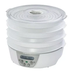Food Processing Presto Dehydro 6 Tray White Digital Electric Food Dehydrator With Digital Thermostat And Timer