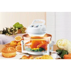 Toasters SPT 1300 W White Countertop Convection Oven With Built-in Timer And Extender Ring -Costway Shop white spt toaster ovens so 2004 31 1000