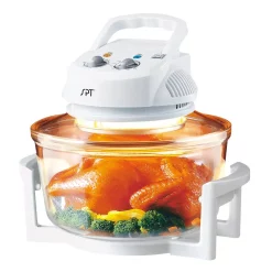 Toasters SPT 1300 W White Countertop Convection Oven With Built-in Timer And Extender Ring -Costway Shop white spt toaster ovens so 2004 fa 1000