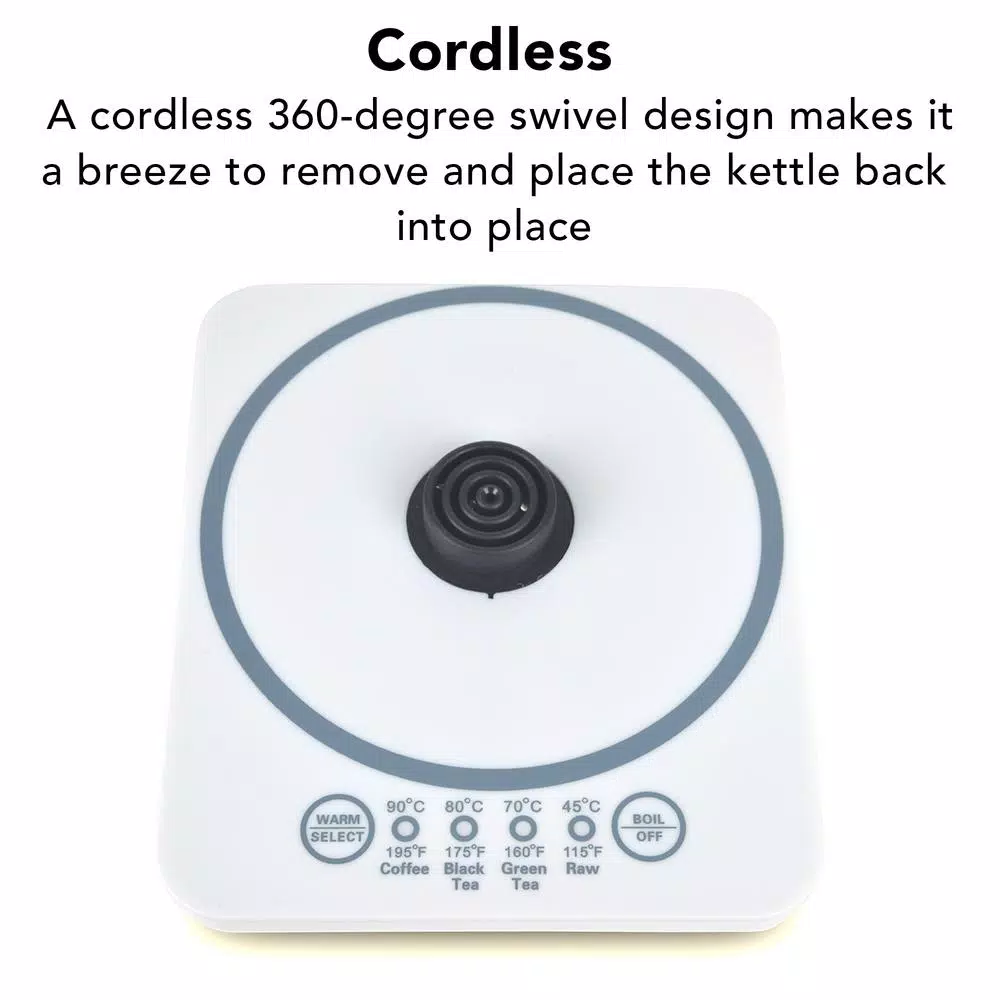 Tribest 6-Cup White Raw Tea Kettle Electric Kettles Tribest 6-Cup White Raw Tea Kettle -Costway Shop white tribest electric kettles gkd 450 b 4f 1000