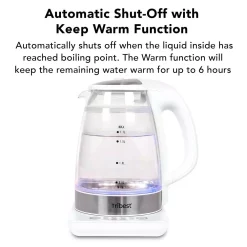 Electric Kettles Tribest 6-Cup White Raw Tea Kettle