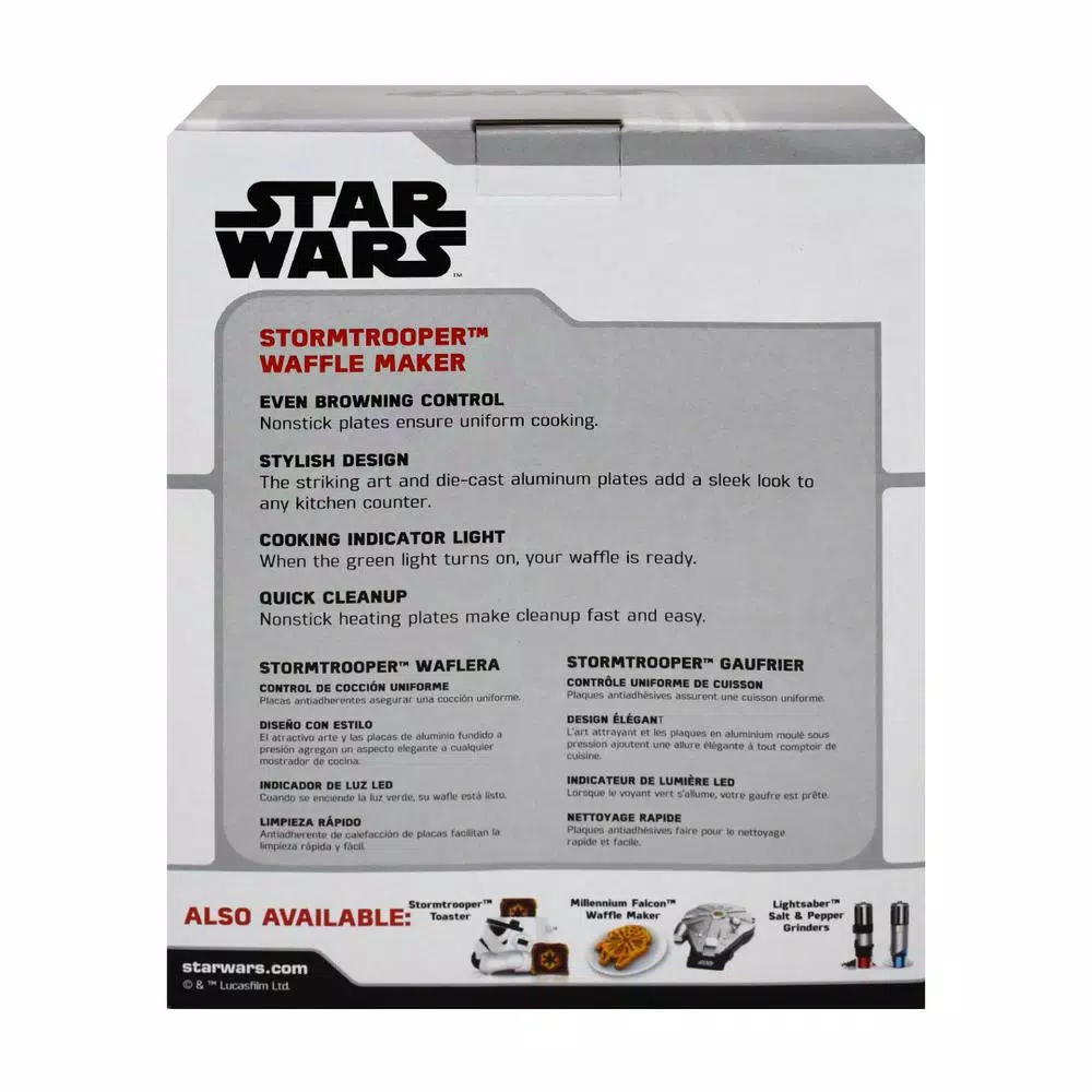 Electric Skillets & Indoor Grills Uncanny Brands Star Wars Stormtrooper White American Waffle Maker 8 Electric Skillets & Indoor Grills Uncanny Brands Star Wars Stormtrooper White American Waffle Maker - Image 6
