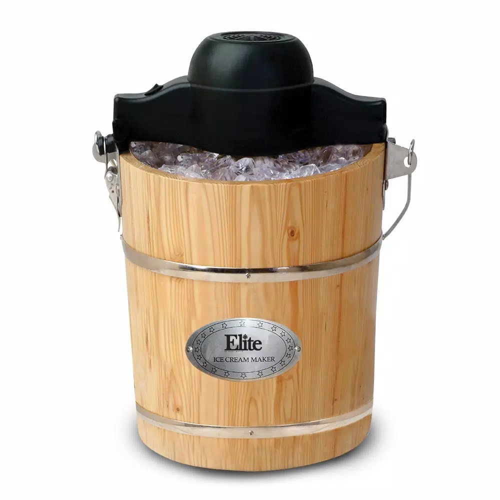 Elite Gourmet 6 Qt. Old Fashioned Ice Cream Maker Dessert Makers Elite Gourmet 6 Qt. Old Fashioned Ice Cream Maker -Costway Shop wood elite ice cream makers eim 506 64 1000