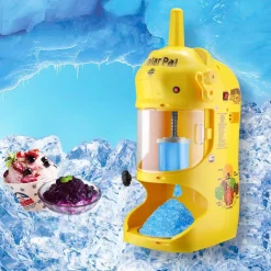 Dessert Makers Great Northern Polar Pal 32 Oz. Yellow Electric Ice Shaver And Snow Cone Machine -Costway Shop yellow great northern snow cone machines hwd620002 44 1000