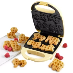 Electric Skillets & Indoor Grills Nostalgia 520 W 4-Waffle Yellow Animal Circus Waffle Maker 5 Electric Skillets & Indoor Grills Nostalgia 520 W 4-Waffle Yellow Animal Circus Waffle Maker -Costway Shop yellow nostalgia waffle makers manwfl4yw 31 1000